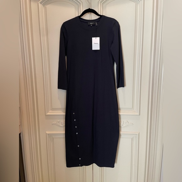 Theory navy blue dress, M, NWT - Picture 5 of 9